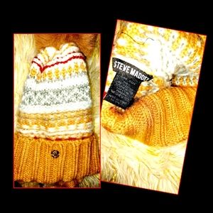 NWT* STEVE MADDEN*  HAT.. (Gold Emblem) WITH GLOVES